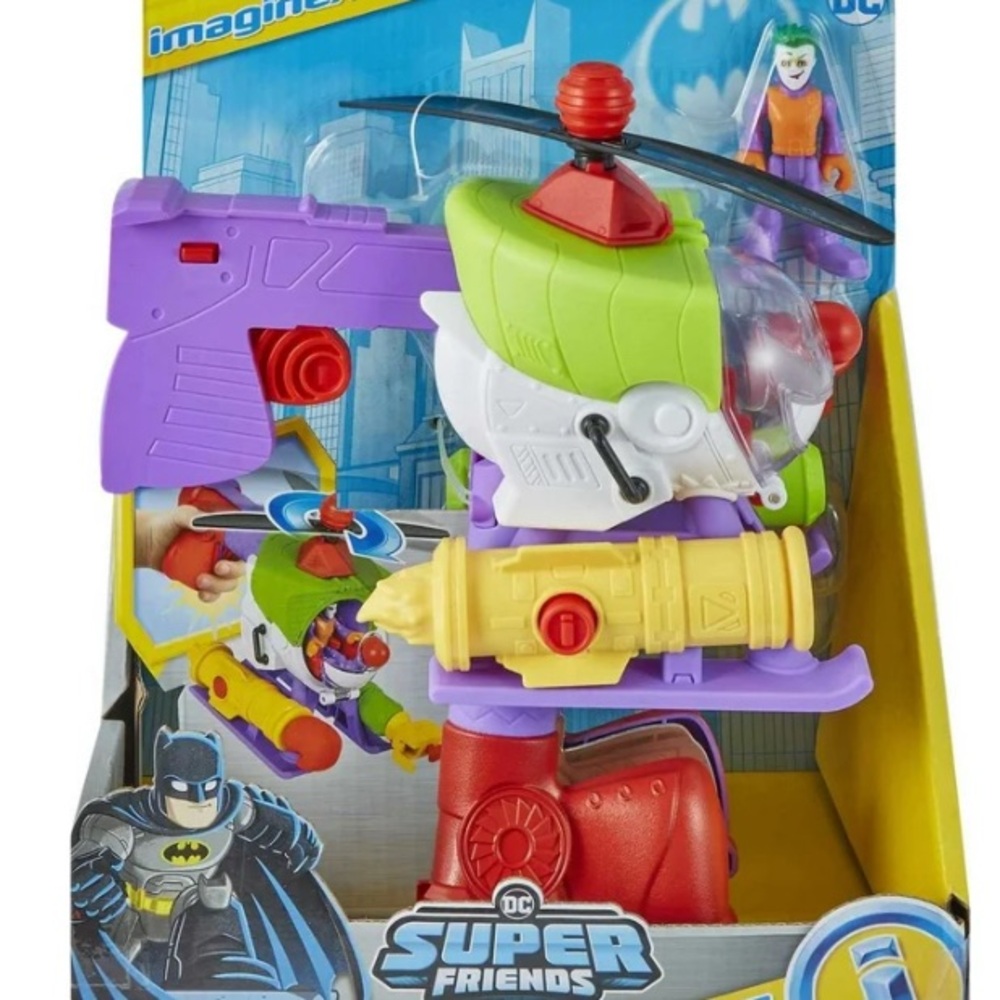 New in box DC Super Friends joker Helicopter Toy